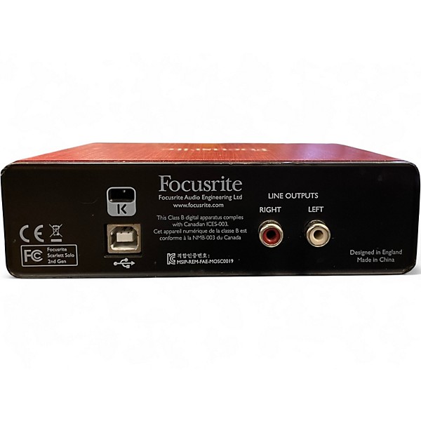 Used Focusrite Scarlett Solo Gen 2 Audio Interface