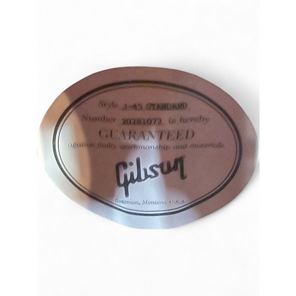 Used Gibson J45 Standard 3 Tone Sunburst Acoustic Electric Guitar