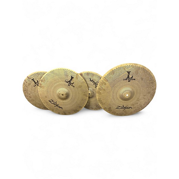 Used Zildjian 14in LOW VOLUME SET 14"HIHAT PAIR 16"CRASH 18"RIDE Cymbal