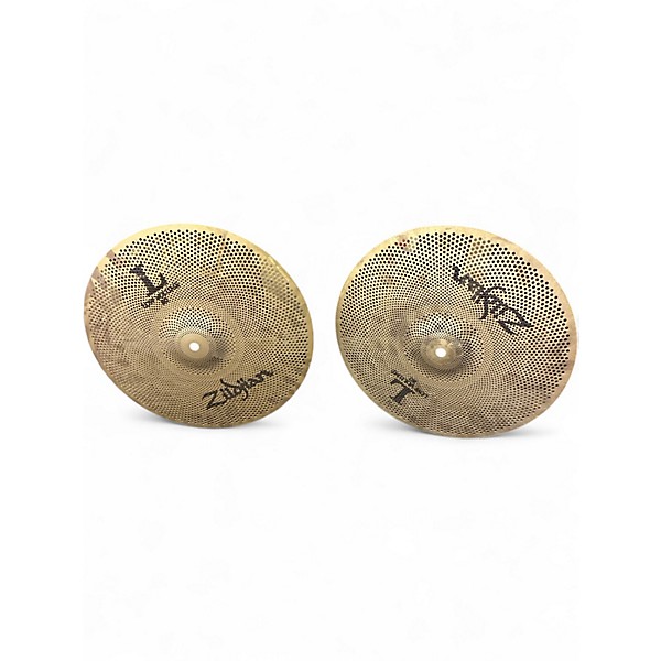 Used Zildjian 14in LOW VOLUME SET 14"HIHAT PAIR 16"CRASH 18"RIDE Cymbal