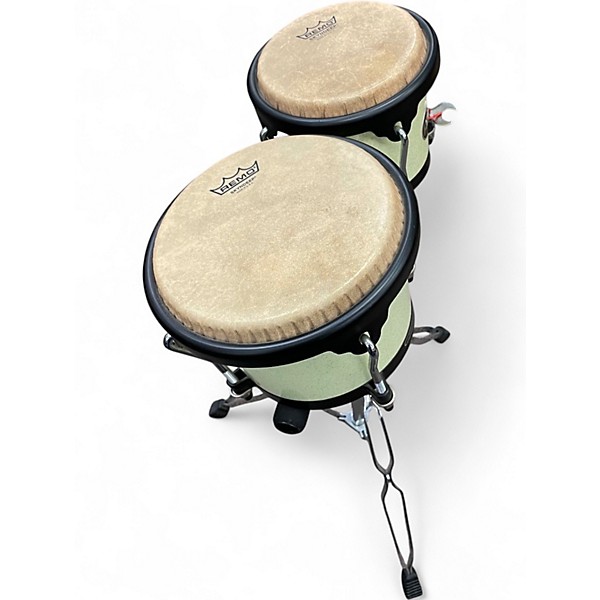 Used MEINL HEADLINER BONGOS WITH MEINL STAND Bongos