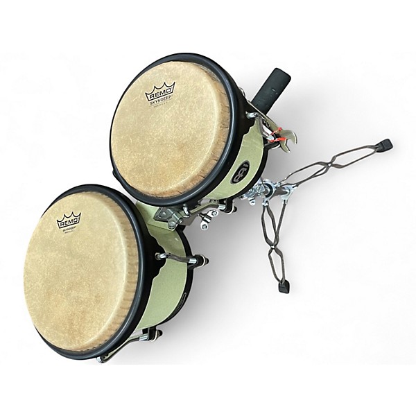 Used MEINL HEADLINER BONGOS WITH MEINL STAND Bongos