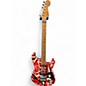 Used EVH Striped Series Frankie Red White Black Solid Body Electric Guitar thumbnail