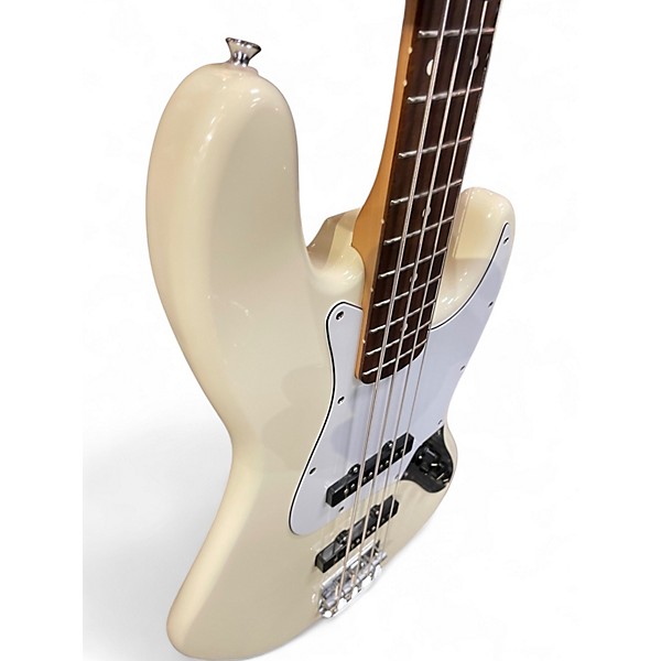 Used Fender Standard Jazz Bass Olympic White Electric Bass Guitar