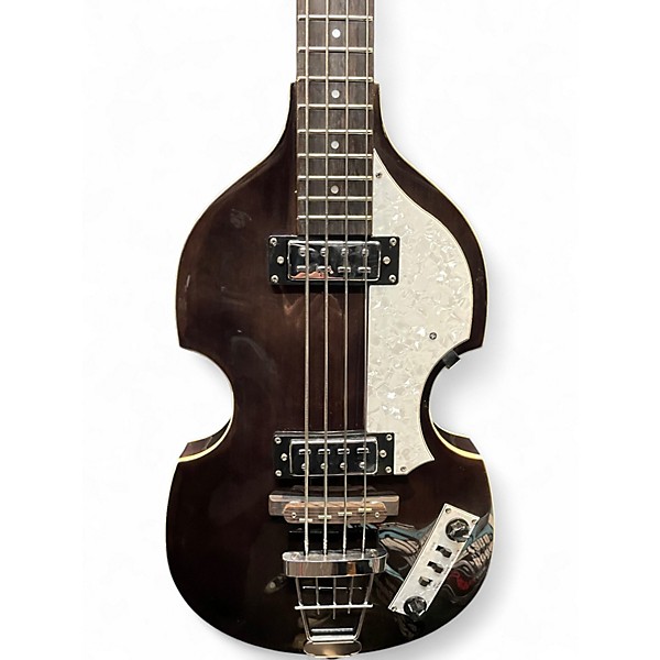 Used Hofner HIBBSBO1 Violin Trans Black Electric Bass Guitar