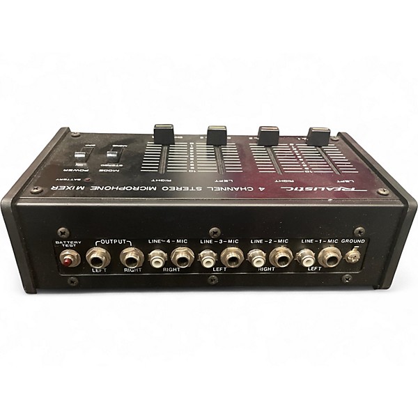 Used Realistic 4CHANNEL STEREO MIKE MIXER Unpowered Mixer
