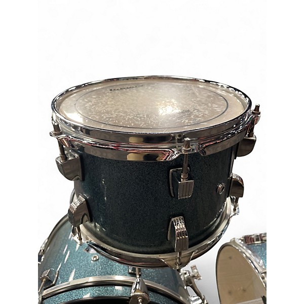 Used Ludwig 4 Piece Breakbeats By Questlove BLUE SPARKLE Drum Kit