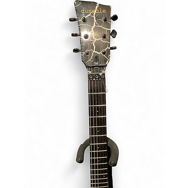 Used 2023 Dunable Guitars Skeletonizer Asteroid Collection Black and White Solid Body Electric Guitar