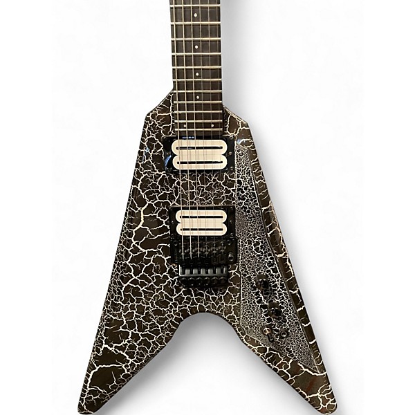 Used 2023 Dunable Guitars Skeletonizer Asteroid Collection Black and White Solid Body Electric Guitar