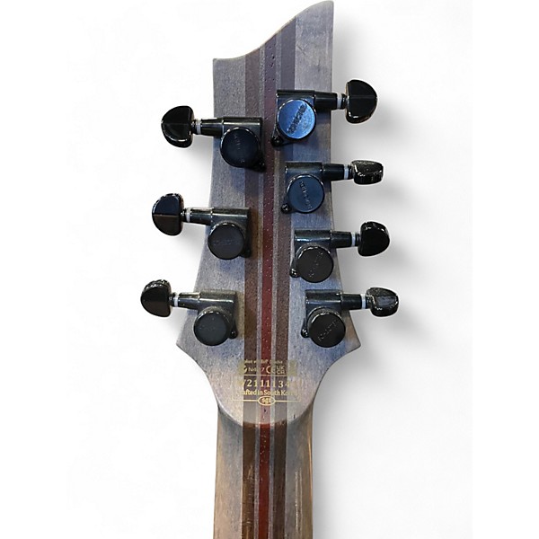 Used Schecter Guitar Research c7 SLS Elite Evil Twin 7 String Black Solid Body Electric Guitar