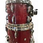 Used Pearl 4 Piece Masterworks Trans Red Drum Kit