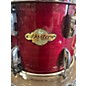Used Pearl 4 Piece Masterworks Trans Red Drum Kit