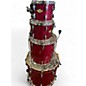 Used Pearl 4 Piece Masterworks Trans Red Drum Kit