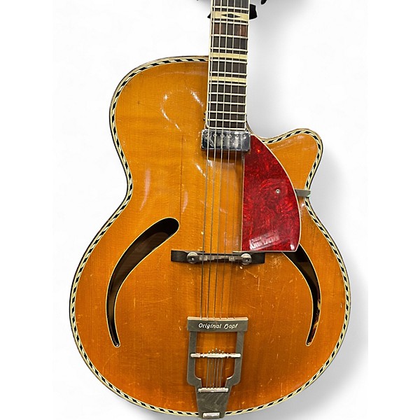 Vintage 1950s Hopf  Spexial De Luxe Natural Hollow Body Electric Guitar