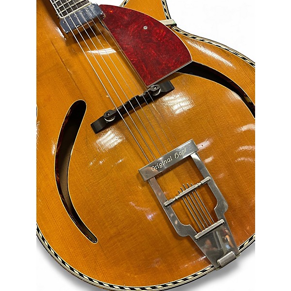 Vintage 1950s Hopf  Spexial De Luxe Natural Hollow Body Electric Guitar