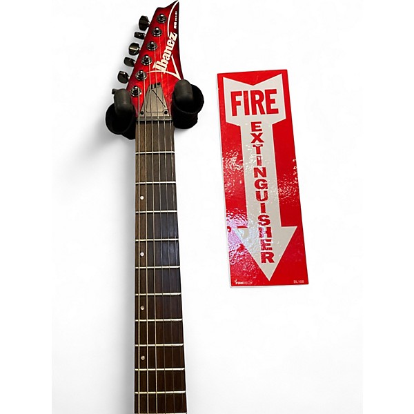 Used Ibanez RG6005FEQM Crimson Red Trans Solid Body Electric Guitar