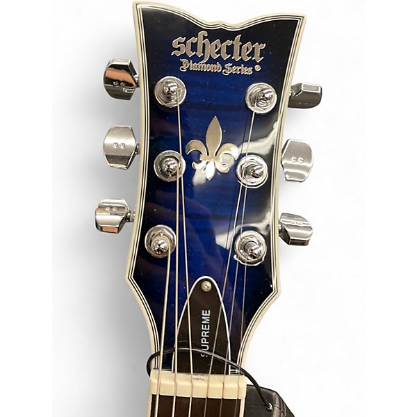 Used Schecter Guitar Research SOLO II SUPREME Blue Burst Solid Body Electric Guitar