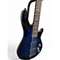 Used Schecter Guitar Research Omen 5 String Blue Burst Electric Bass Guitar