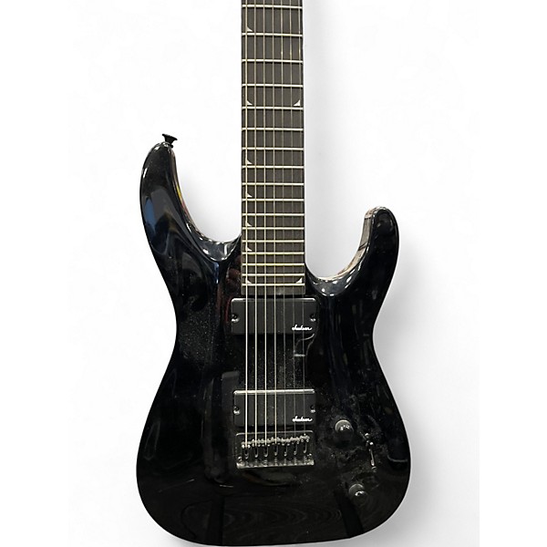 Used Jackson JS22-7 Dinky 7 String Black Solid Body Electric Guitar
