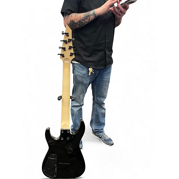 Used Jackson JS22-7 Dinky 7 String Black Solid Body Electric Guitar