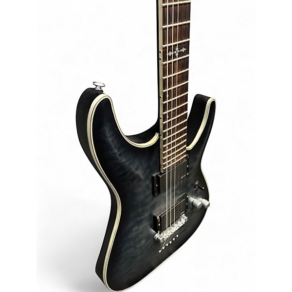 Used Schecter Guitar Research C1 Platinum Trans Black Solid Body Electric Guitar