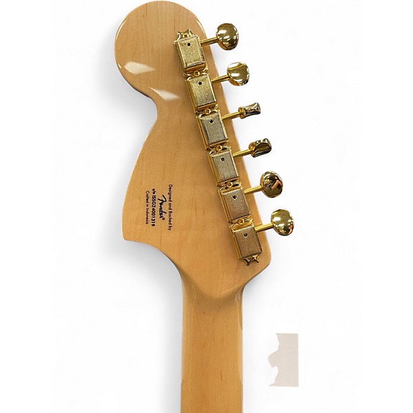 Used Squier PARANORMAL TROUBLEMAKER TELECASTER DELUXE Black and Gold Solid Body Electric Guitar