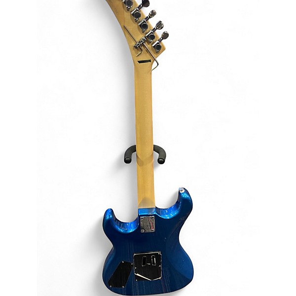 Used Kramer Baretta Hot Rod BLue Sparkle and Rad Flame Decal Solid Body Electric Guitar