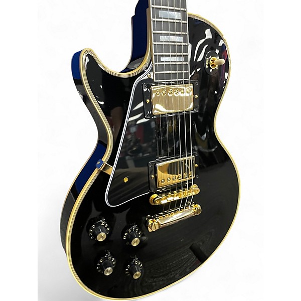 Used Gibson 68 Les Paul Custom Black and Gold Solid Body Electric Guitar