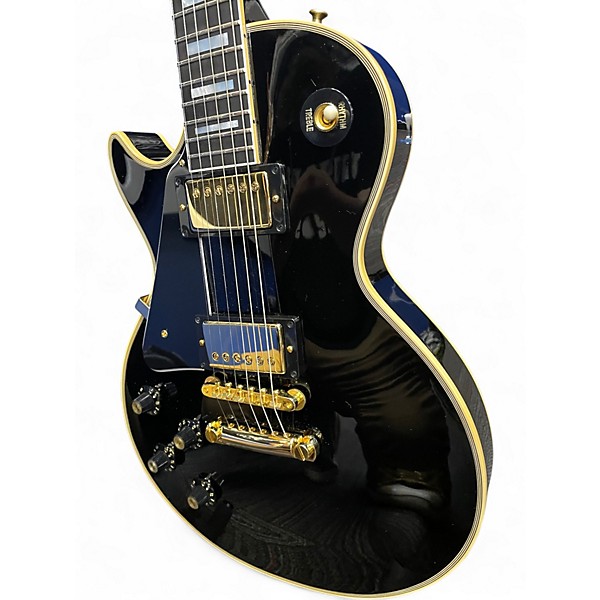 Used Gibson 68 Les Paul Custom Black and Gold Solid Body Electric Guitar