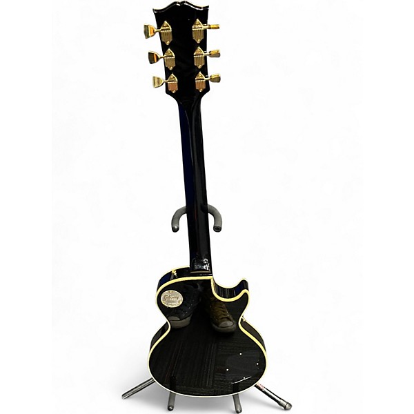 Used Gibson 68 Les Paul Custom Black and Gold Solid Body Electric Guitar