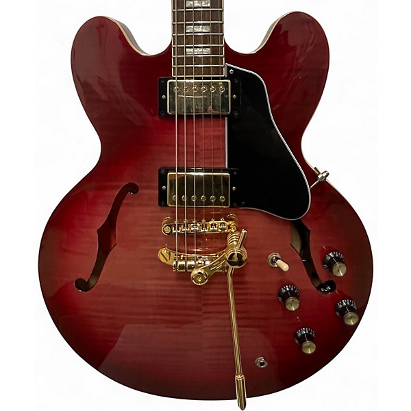 Used Epiphone ES355 Crimson Red Burst Hollow Body Electric Guitar