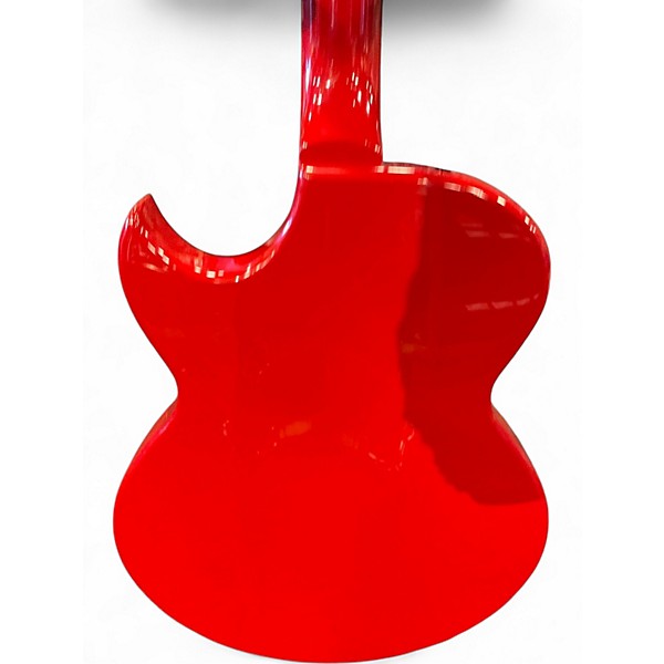 Used Eastwood Backlund Rockerbox II DLX Red and White Hollow Body Electric Guitar