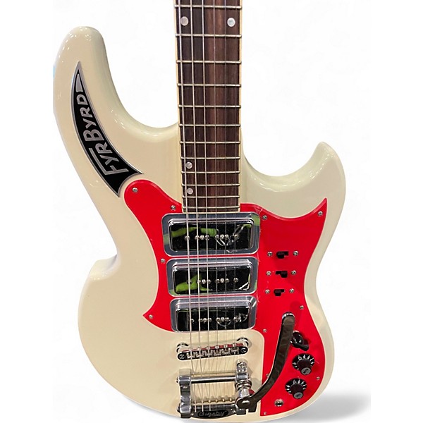 Used Eastwood Sharkbite Fyrbyrd Vintage White Solid Body Electric Guitar