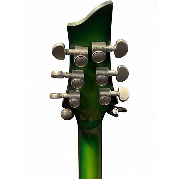 Used Schecter Guitar Research C-1 PLATINUM Matte Green Burst Solid Body Electric Guitar