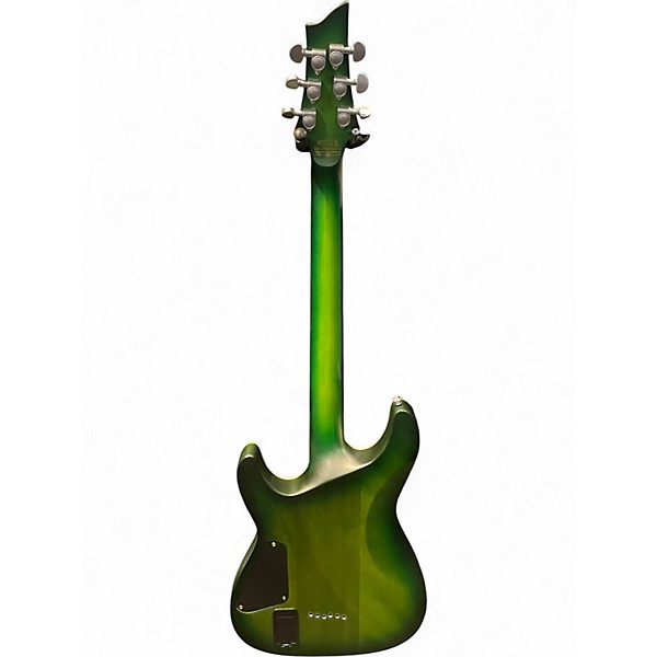Used Schecter Guitar Research C-1 PLATINUM Matte Green Burst Solid Body Electric Guitar