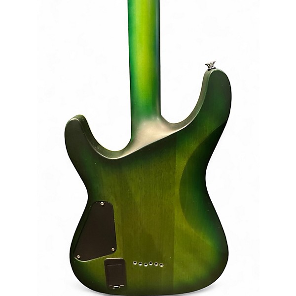 Used Schecter Guitar Research C-1 PLATINUM Matte Green Burst Solid Body Electric Guitar