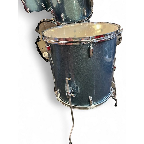 Used Pearl 5 Piece Roadshow Aqua Blue Glitter Drum Kit