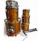 Vintage 1970s Premier 6 Piece Resonator Wood Grain Lacquer Drum Kit thumbnail