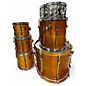 Vintage 1970s Premier 6 Piece Resonator Wood Grain Lacquer Drum Kit