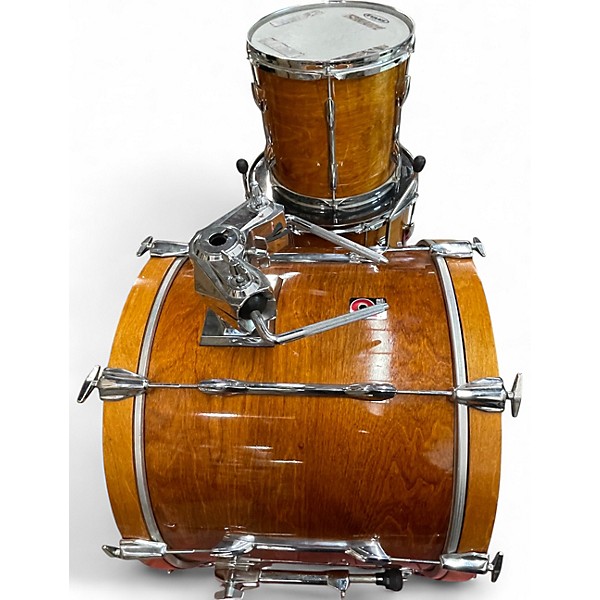 Vintage 1970s Premier 6 Piece Resonator Wood Grain Lacquer Drum Kit