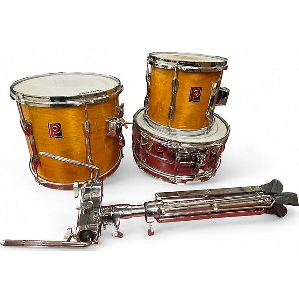Vintage 1970s Premier 6 Piece Resonator Wood Grain Lacquer Drum Kit