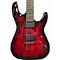 Used Schecter Guitar Research Demon 6 Crimson Red Burst Solid Body Electric Guitar