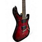Used Schecter Guitar Research Demon 6 Crimson Red Burst Solid Body Electric Guitar