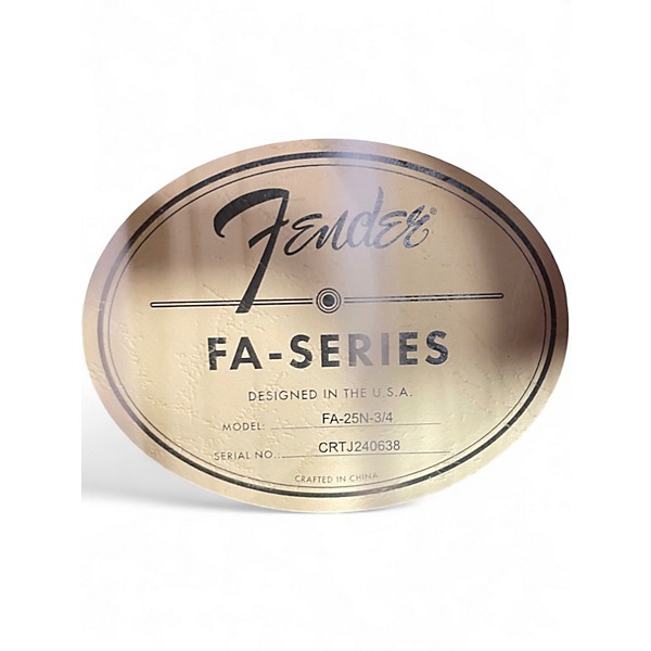 Used Fender fa-25n Natural Acoustic Guitar