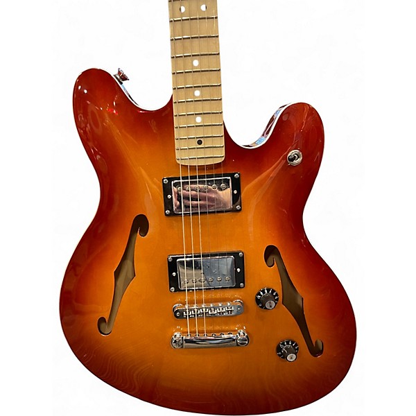 Used Squier Affinity Series Starcaster Hollow Natural Hollow Body Electric Guitar