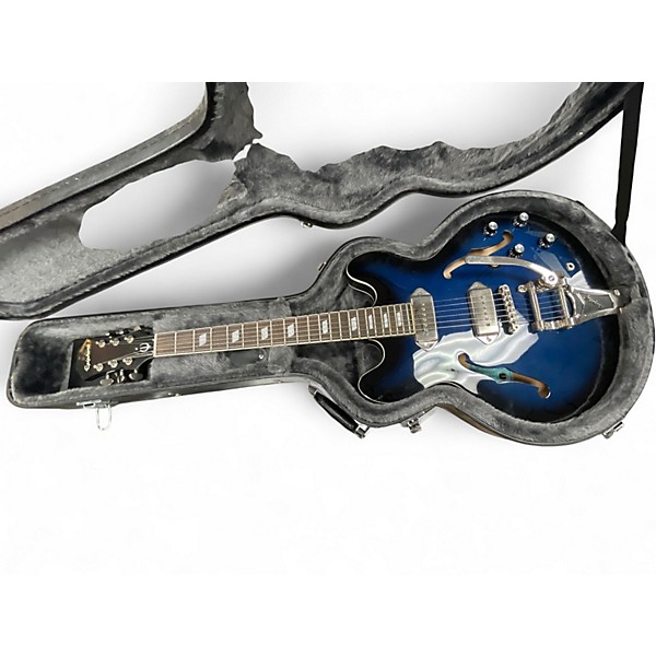 Used Epiphone Gary Clark Signature Casino Blak & Blu Hollow Body Electric Guitar