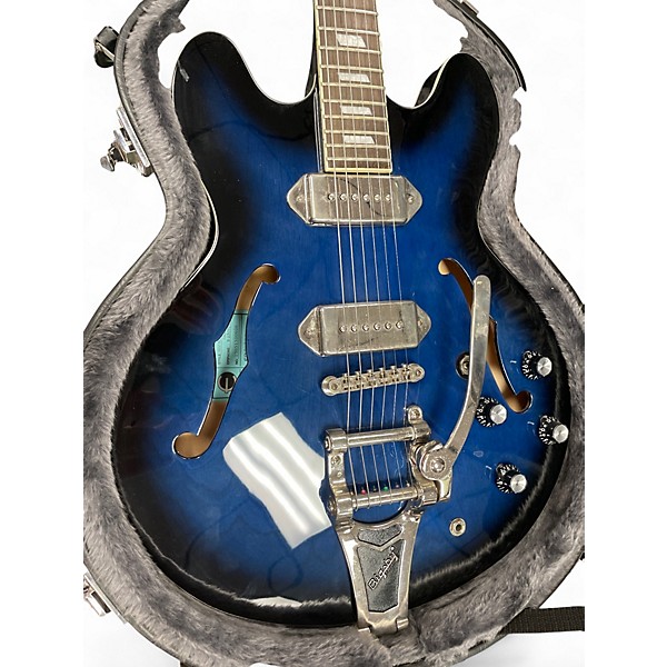 Used Epiphone Gary Clark Signature Casino Blak & Blu Hollow Body Electric Guitar