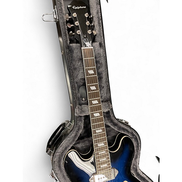 Used Epiphone Gary Clark Signature Casino Blak & Blu Hollow Body Electric Guitar