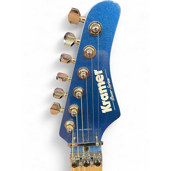Used Kramer Pacer Classic BLUE SPARKLE Solid Body Electric Guitar