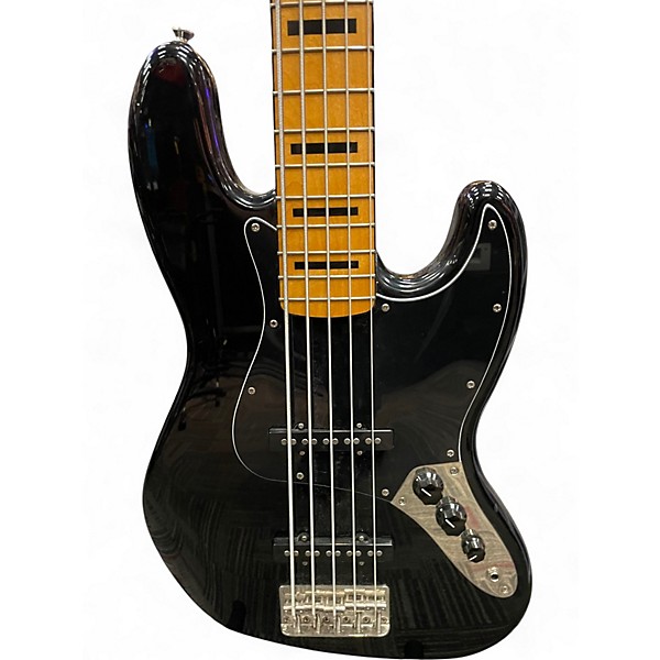 Used Squier Classic Vibe 70s Jazz Bass V Black Electric Bass Guitar
